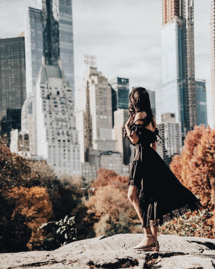Christina in Central Park during autumn | Where to See Fall Foliage In and Around New York City