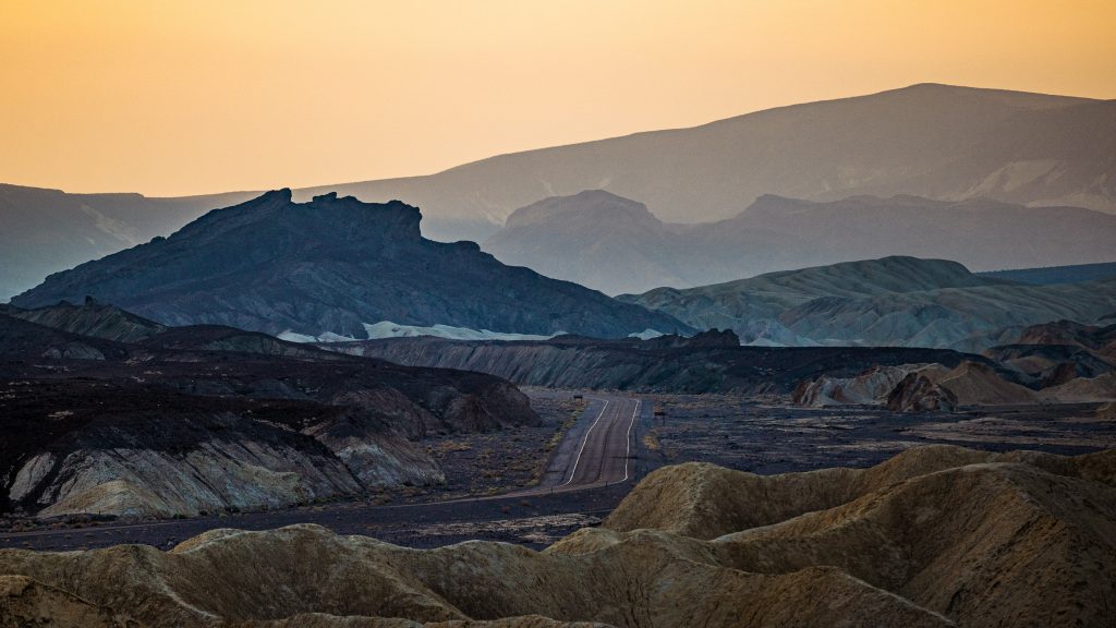 Death Valley California at dusk