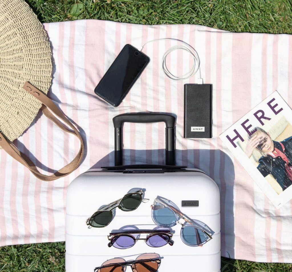 Away travel carry on detachable charger | 40 perfect gifts for travel lovers