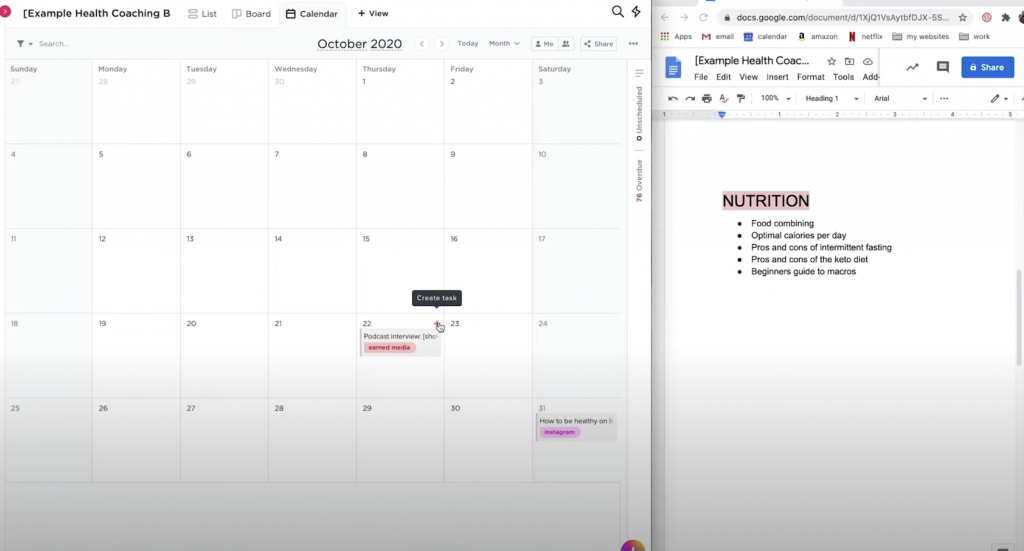 Plugging in important days to ClickUp